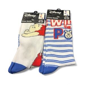 Disney’s Winnie The Pooh Crew Socks - Blue, Red, and White